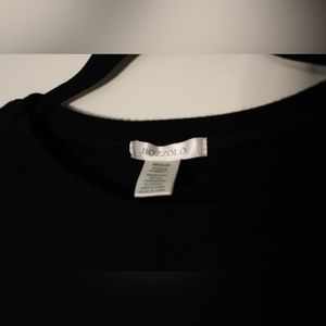 Black Ribbed Cropped Top